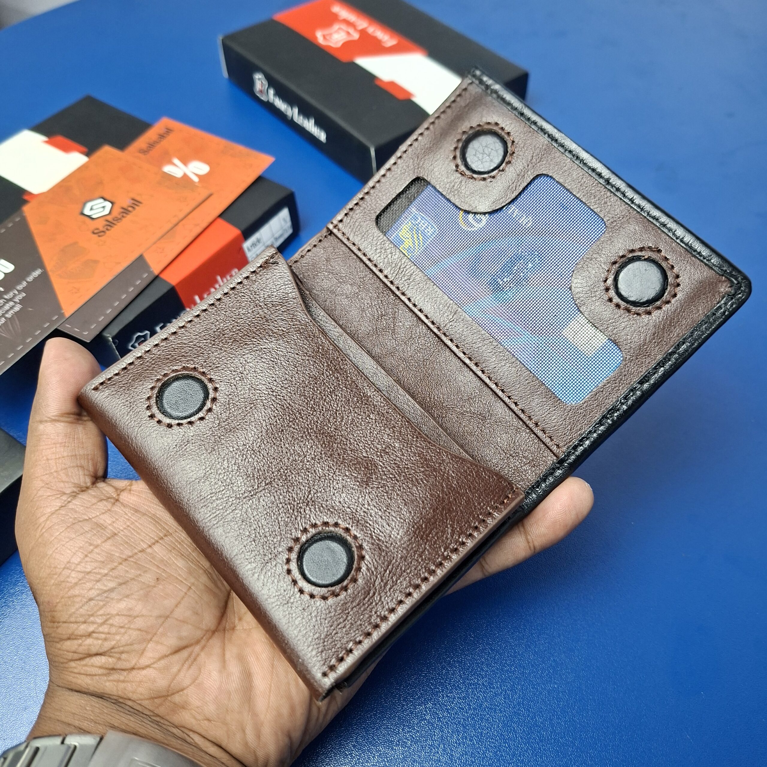Noble Series: 100% Cow Leather Mini Pency Wallet SL-W407 - Image 3