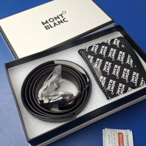 Mont Blanc Premium Belt & Wallet Combo