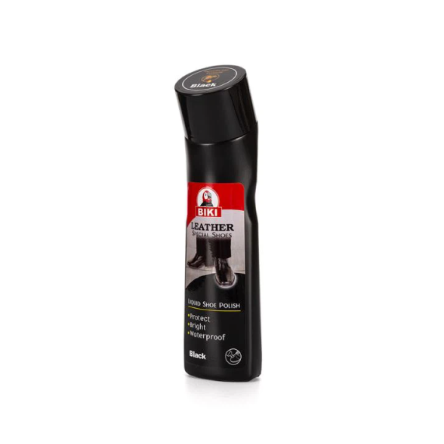 BIKI Leather Special Liquid Shoe Polish Black - 75ML - Image 2